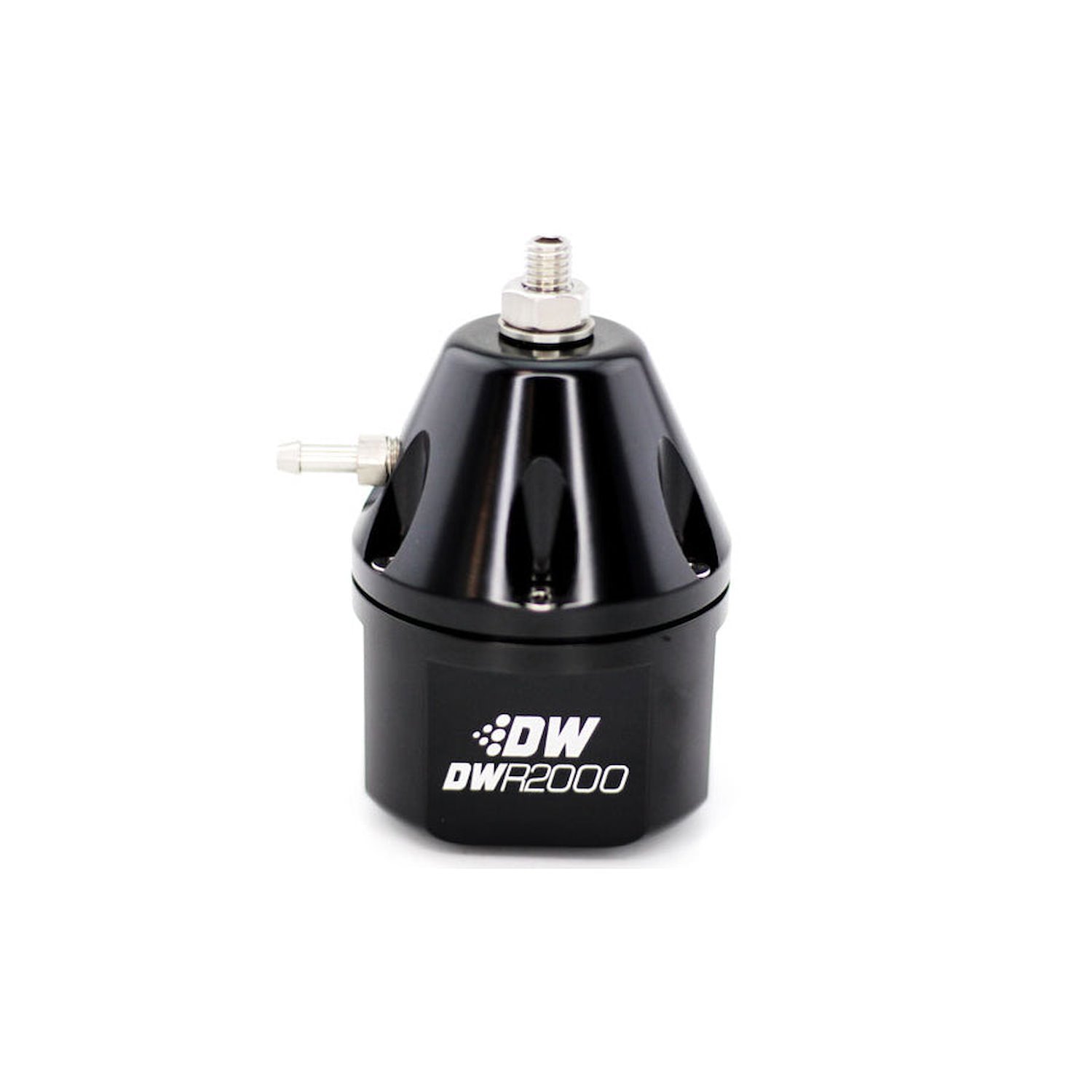 62000FRB DWR2000 adjustable fuel pressure regulator anodized black. Dual -10AN inlet and -8AN outlet. Universal fitment