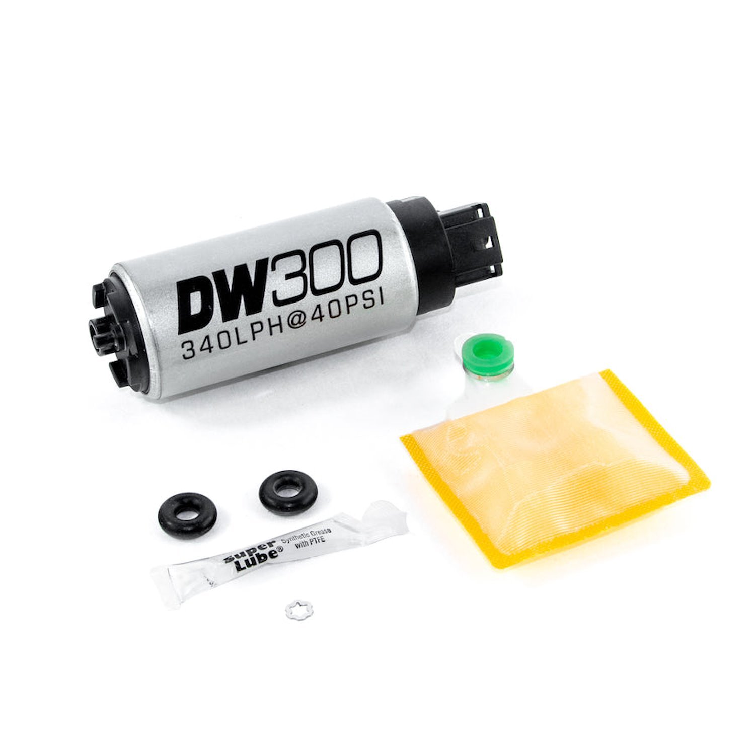 93010847 DW300 series 340lph in-tank fuel pump w/ install kit for Eclipse (turbo AWD) 95-98 and EVO 8/9 2003-2006