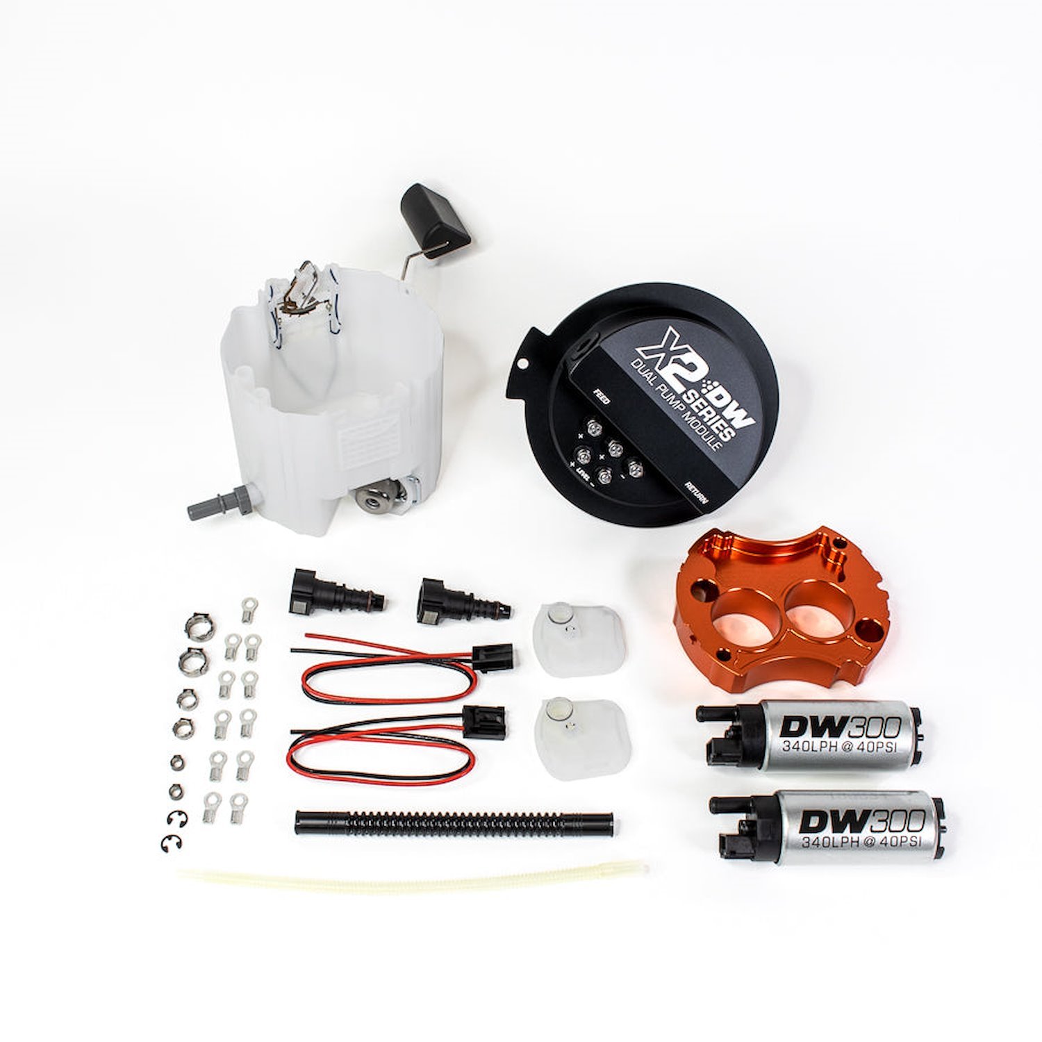 93017002 X2 Series Fuel Pump Module with 2 DW300s for 2010-15 Camaro LS 3.7 V6/SS LS3 6.2 and 2010-14 CTS-V