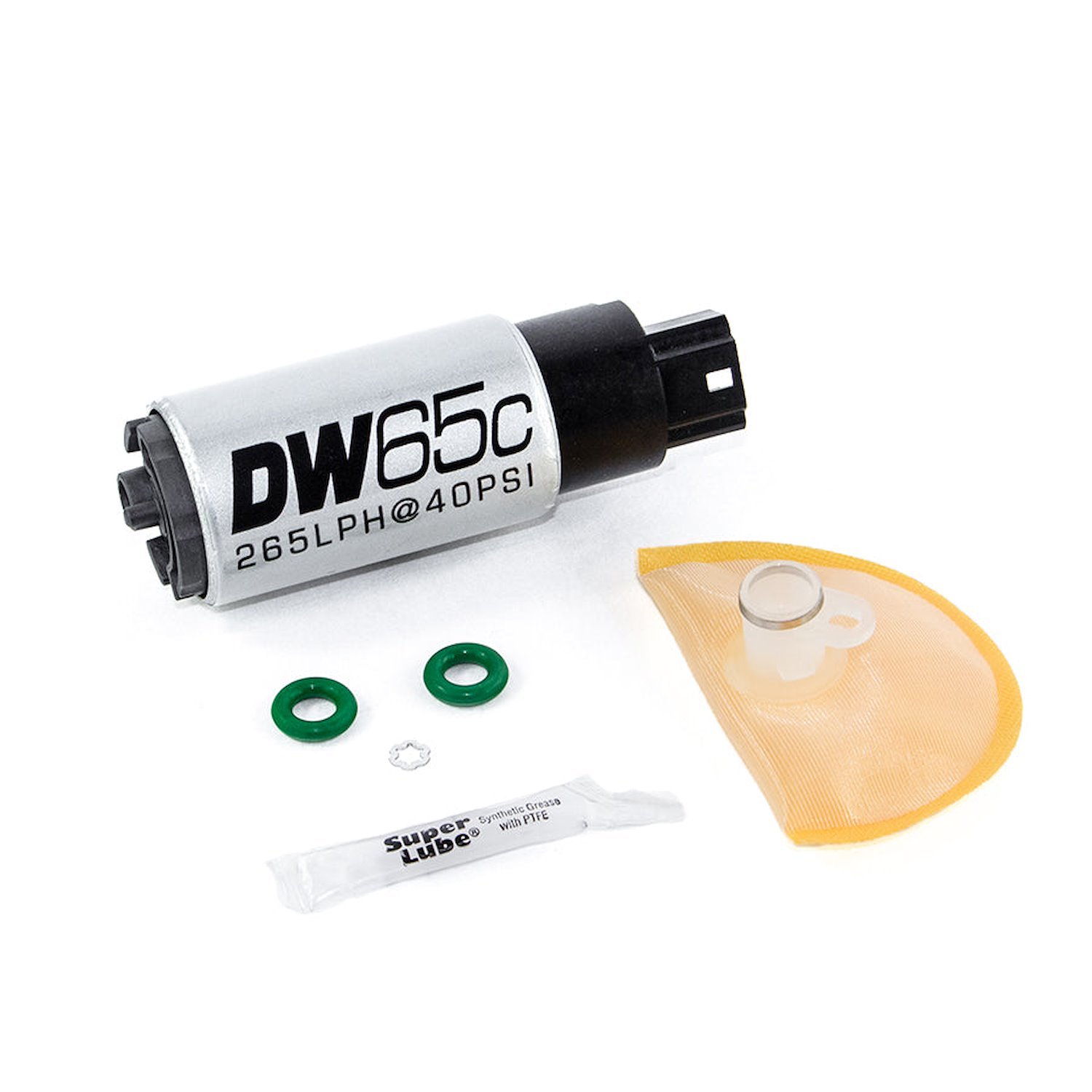 96511008 DW65C series 265lph compact fuel pump without mounting clips w/ install kit for Civic 06-11