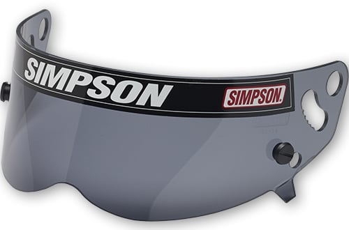 Replacement Helmet Shield for Simpson Shark, Vudo Helmets [Smoke]