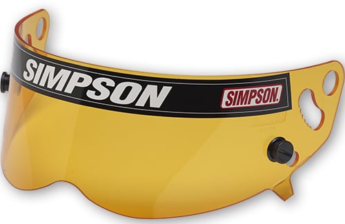 Replacement Helmet Shield for Simpson Shark, Vudo Helmets [Amber]