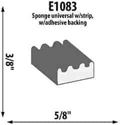 Self-Adhesive Extrusion Height: 3/8"