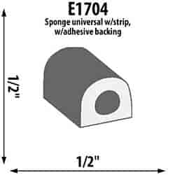 Self-Adhesive Extrusion Height: 1/2"