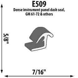 Dash Instrument Panel Extrusion Height: 5/8"