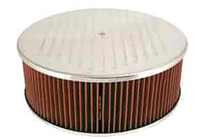 Round Air Cleaner Polished Aluminum