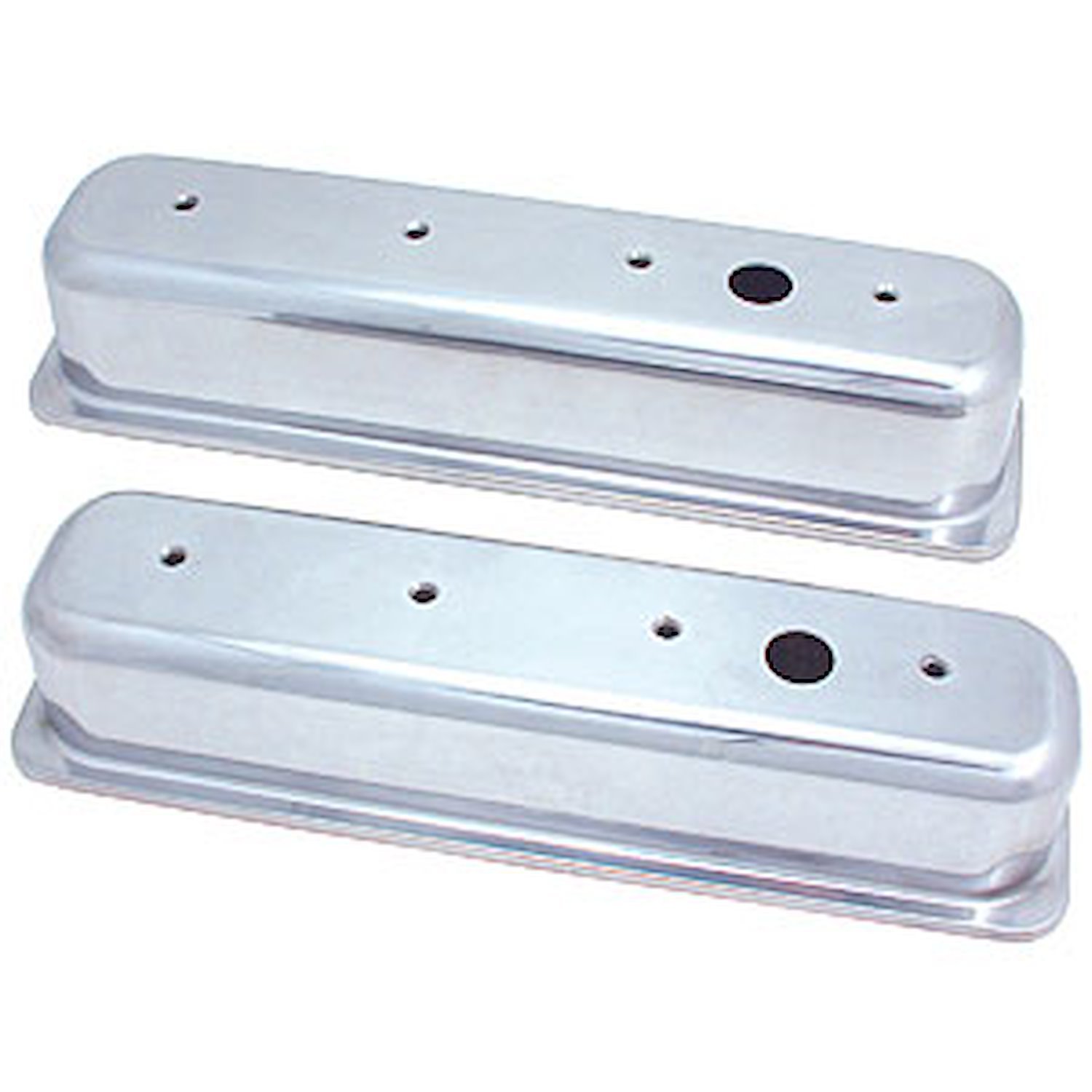 Polished Aluminum Valve Covers 1987-1995 Small Block Chevy (Centerbolt) Tall Smooth