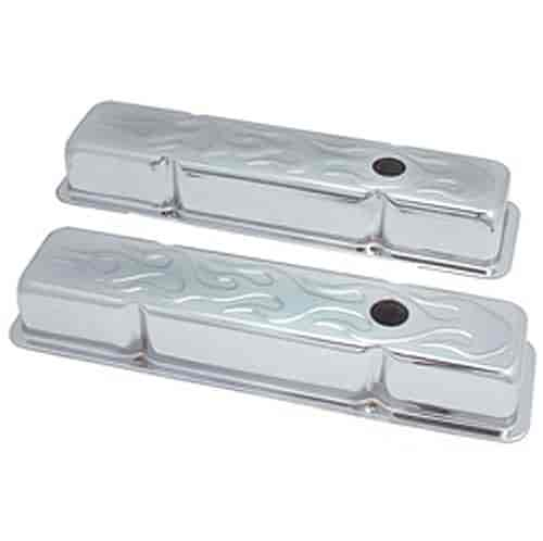 Chrome Valve Covers Flame Design