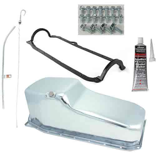 Chrome Oil Pan Kit 1986-Up Small Block Chevy Includes: