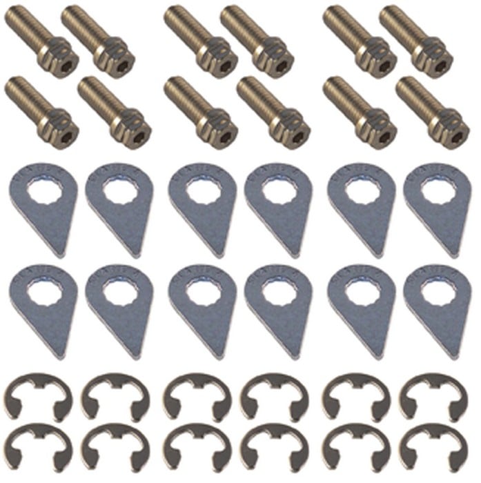 Locking Header Bolts BB-Mopar/Pontiac (12) 3/8-16 x 3/4"