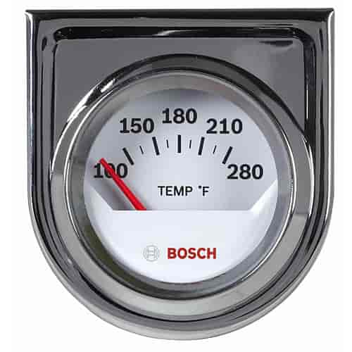 Water/Oil Temperature Gauge 2" White Dial Face