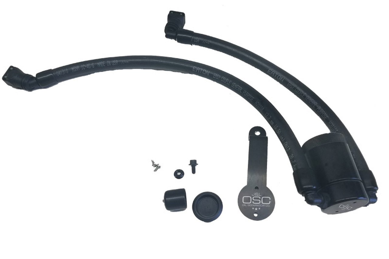 Oil Separator 3.0 Driver Side, Black Anodized [Fits Select Ford Mustang GT]