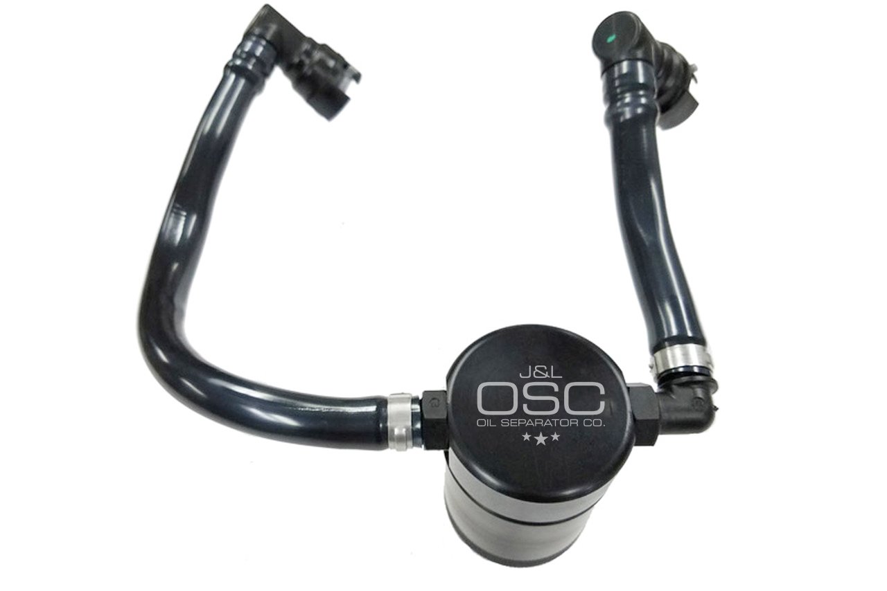 Oil Separator 3.0 Passenger Side, Black Anodized [Fits Select Ford Mustang GT, 2019 Ford Mustang Bullitt]