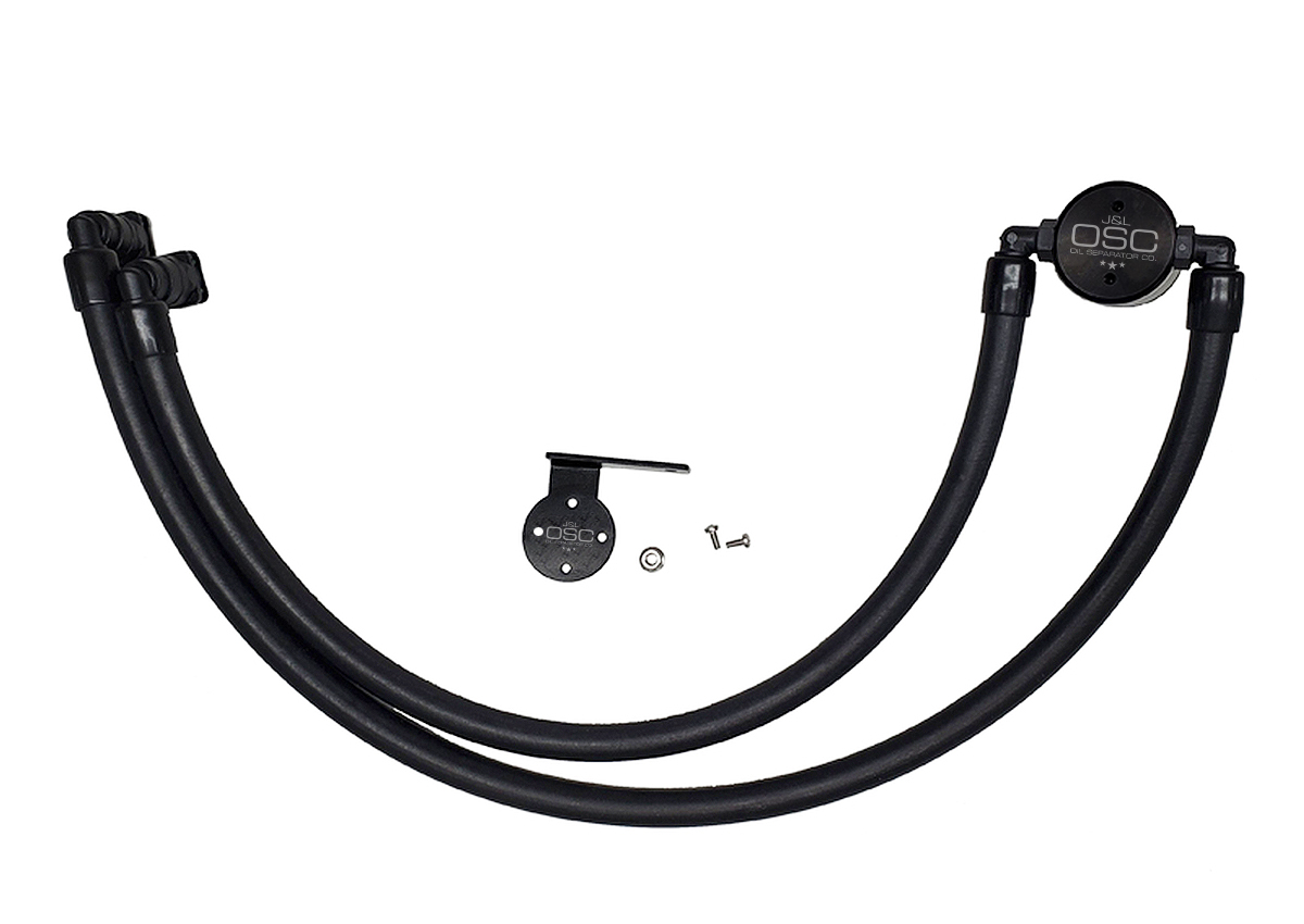 Oil Separator 3.0 Passenger Side, Black Anodized [Fits Select Ford F-250/F-350 6.2L/7.3L]
