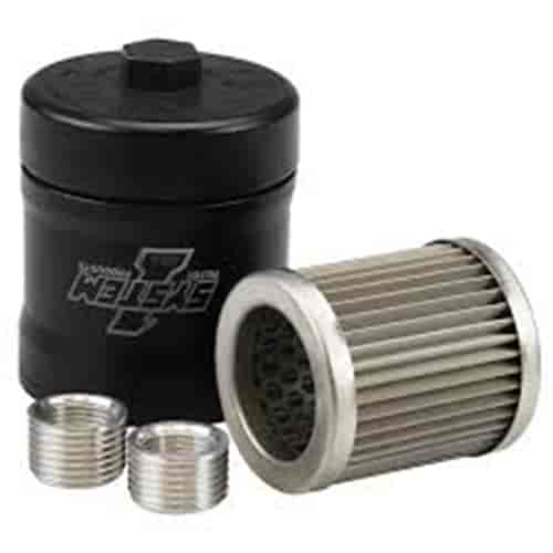 Billet Spin On Oil Filter 3 3/4 X 5 3/4 Long Universal Threads 75 Micron Element Viton O Rings