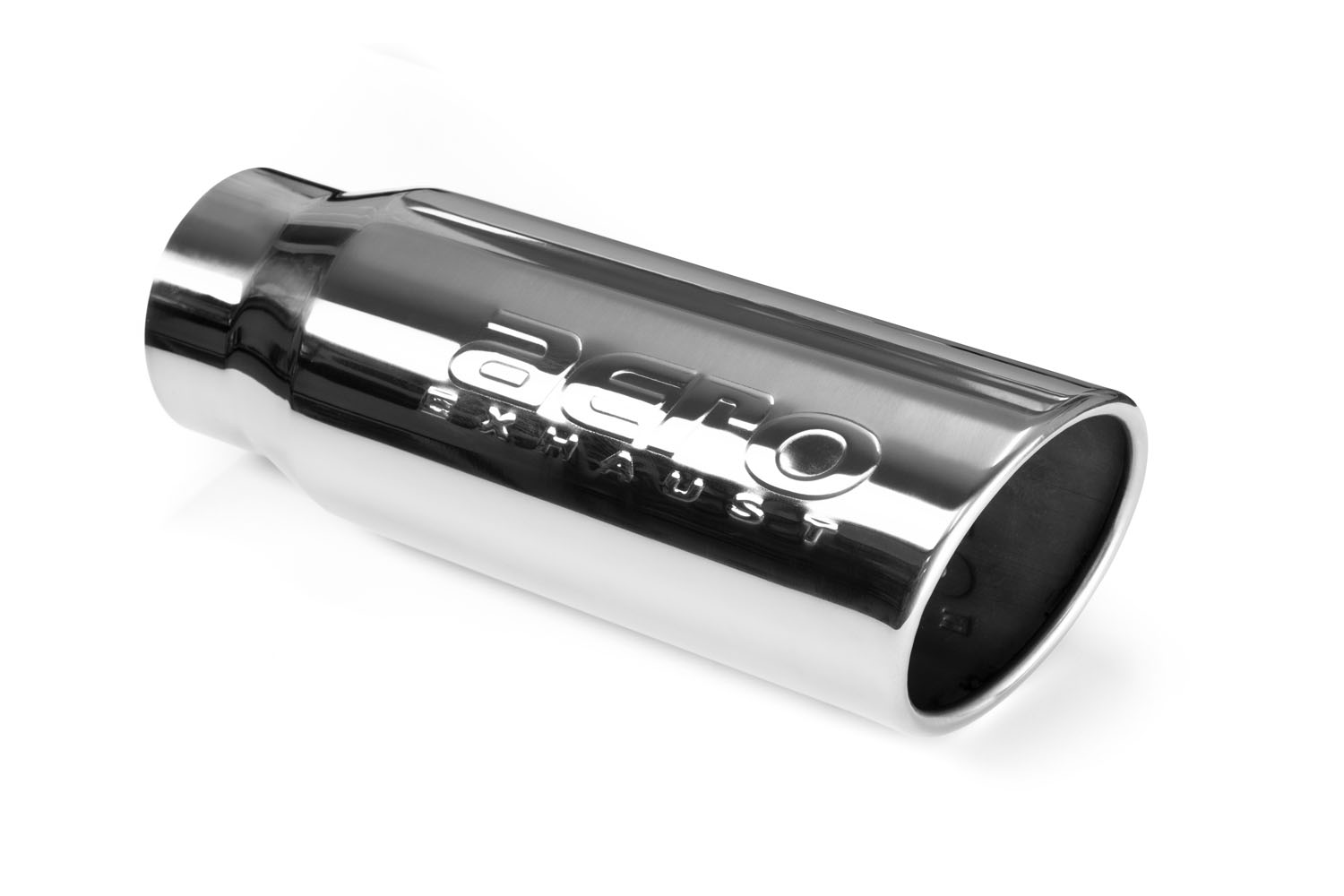 Universal Exhaust Tip, Inlet/Outlet: 4 in./5 in., Angle Cut End [Polished Finish]