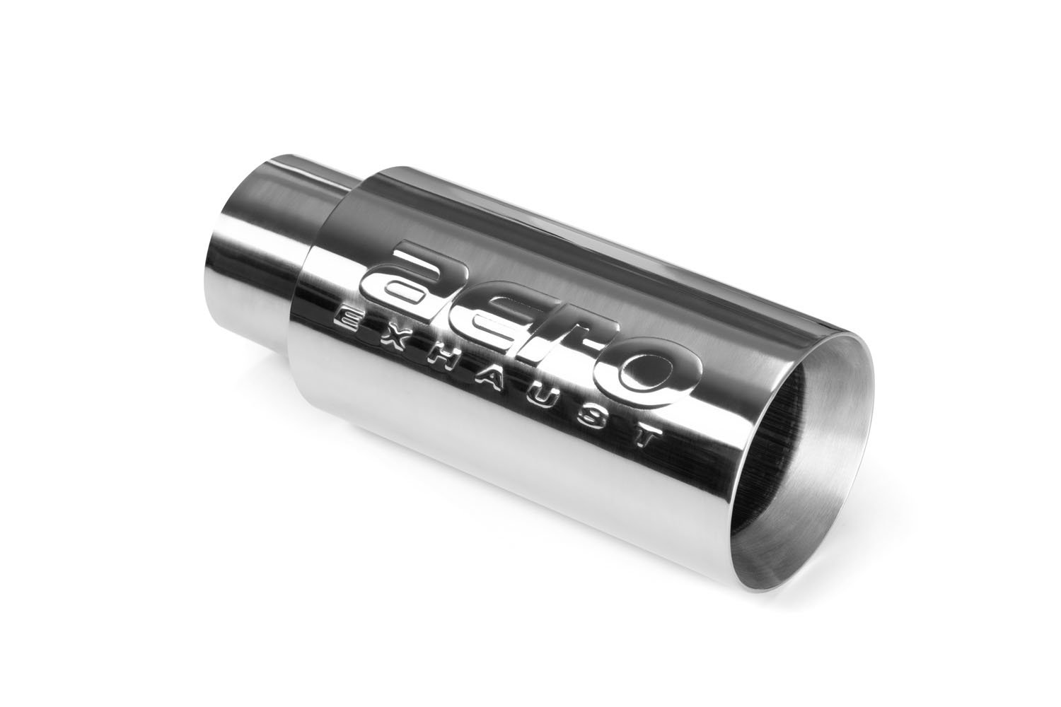 Universal Exhaust Tip, Inlet/Outlet: 2.500 in./3.500 in., Straight Cut End [Polished Finish]