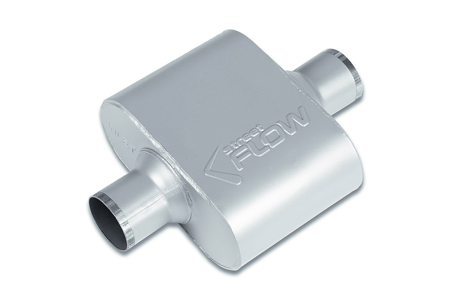 Street-Series Street Flow Muffler, 1-Chamber Inlet/Outlet: 2.500 in., Center In/Center Out [Satin Finish]