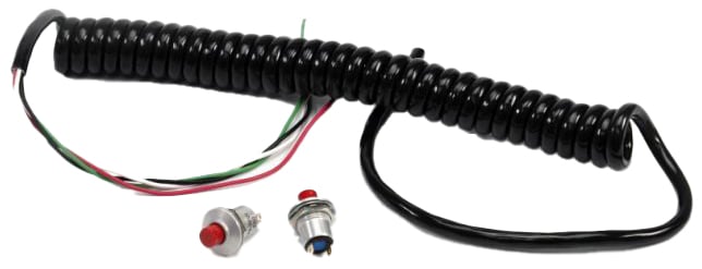 4-Wire Spiral Stretch Cord Switch Kit for Steering Wheels w/ 5/8 in. Holes [18 Gauge]