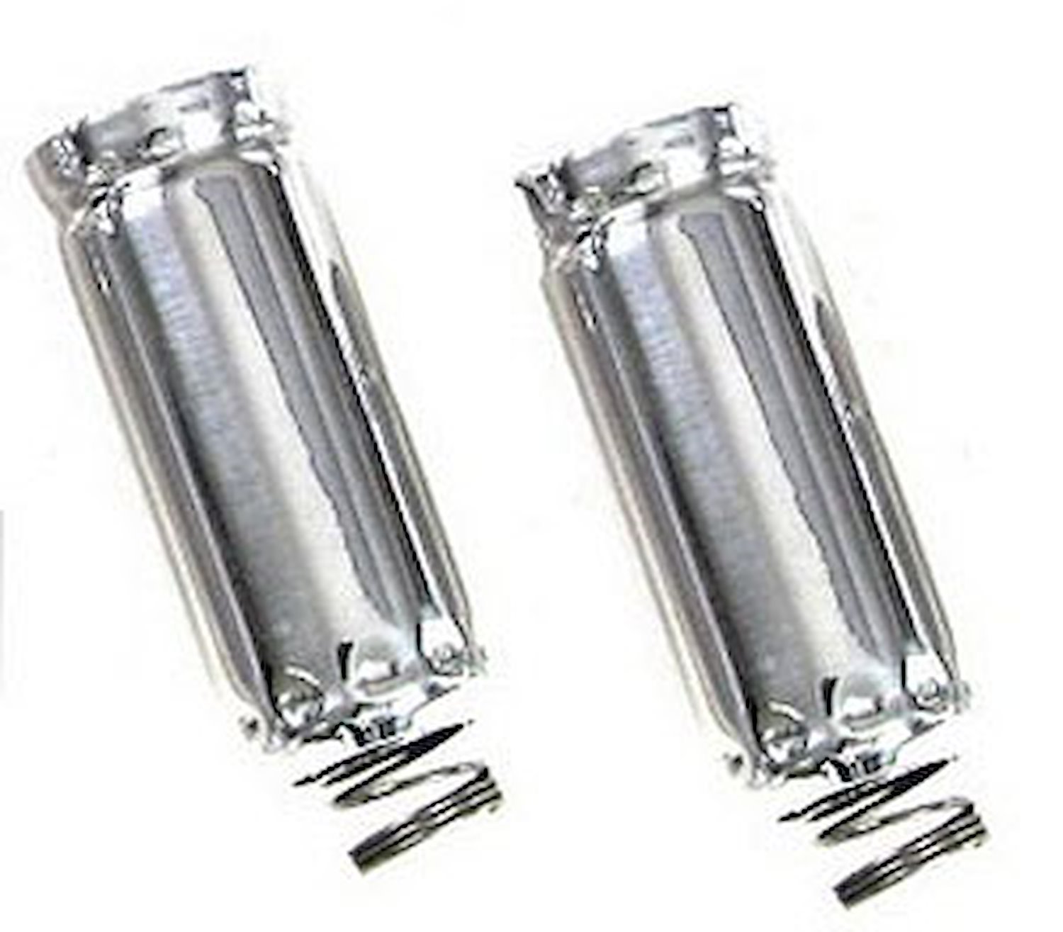 Spark Plug Heat Shield Protectors 180º Short Boots (2-3/8"), Polished Aluminum