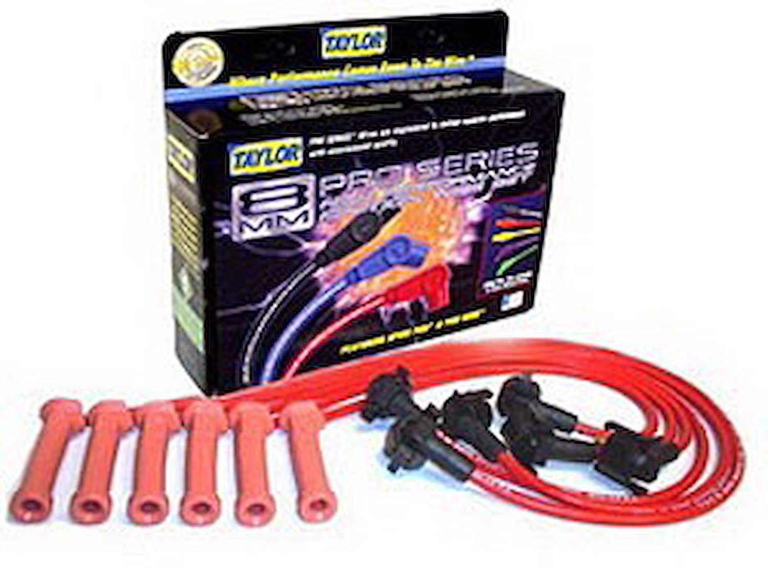 8mm Spiro Pro Ignition Wire Set Custom Fit 6 cyl. Red