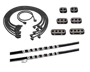 Spiro Pro 8mm Wire Kit - Black Universal Fit, 8 cyl
