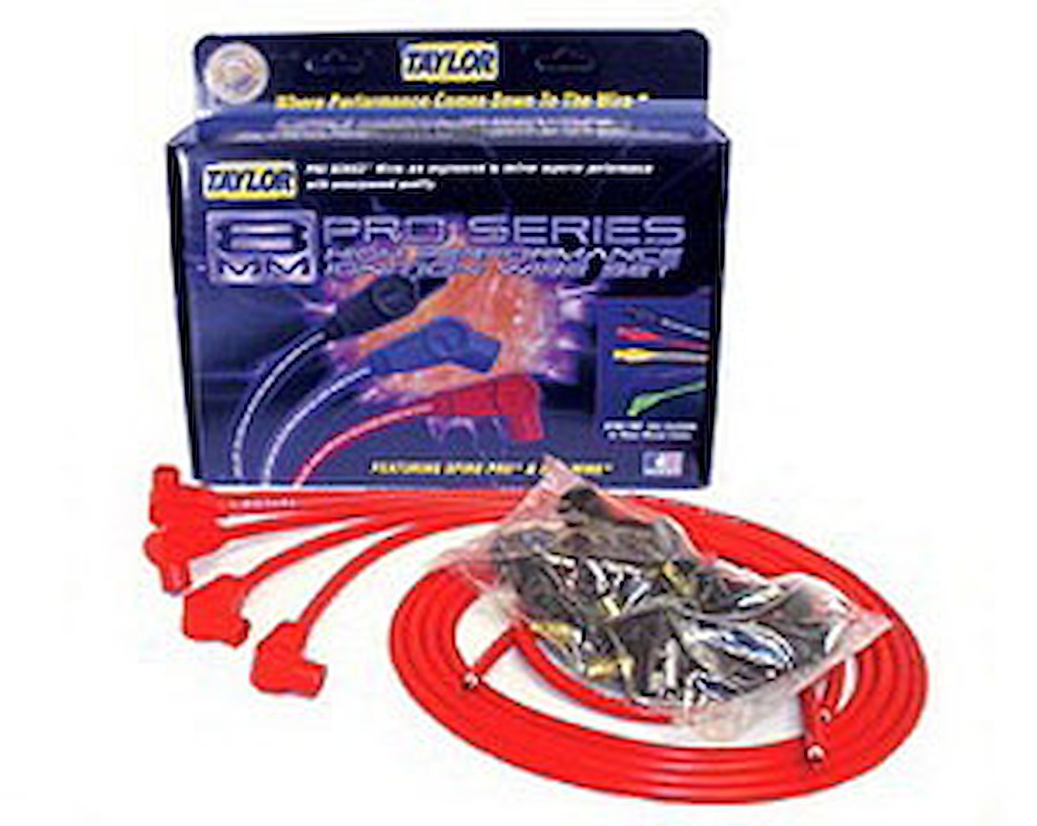 Spiro Pro 8mm Spark Plug Wires Universal Fit, 4 cyl