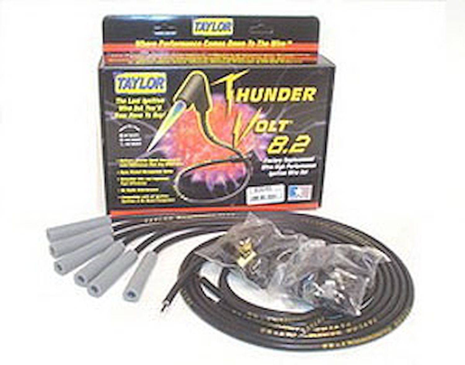 ThunderVolt 8.2mm Spark Plug Wires Universal Fit, 6-Cylinder