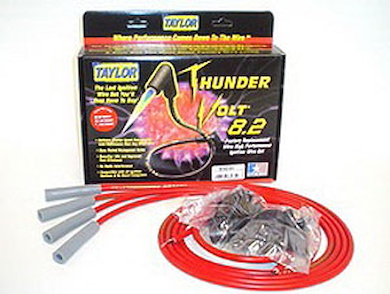 ThunderVolt 8.2mm Spark Plug Wires Universal Fit, 4-Cylinder