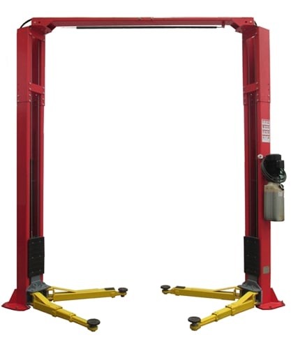 Launch 2-Post Asymmetrical Automotive Lift with 10,000 lbs. Lifting Capacity with Clear Floor
