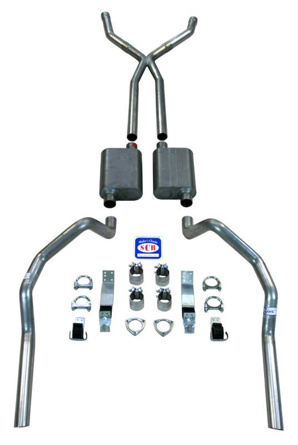 23013 1967-1969 Camaro X-Style 2-1/2 in. Exhaust System w/ Small Block Long Style Headers