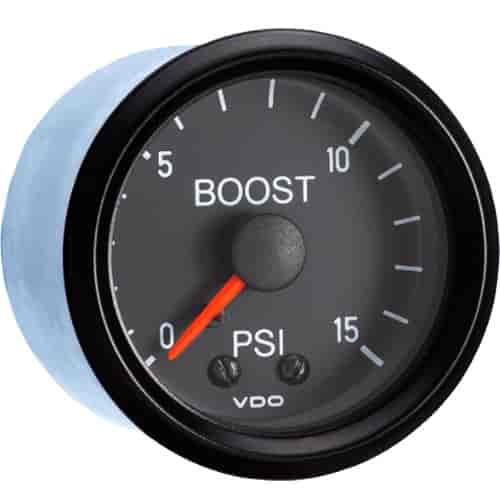 Cockpit 15 PSI Mechanical Boost Gauge with Tubing and Metric Thread Adapters