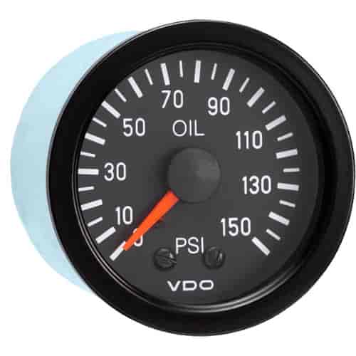 Vision Black 150 PSI Mechanical Oil Pressure Gauge 12V