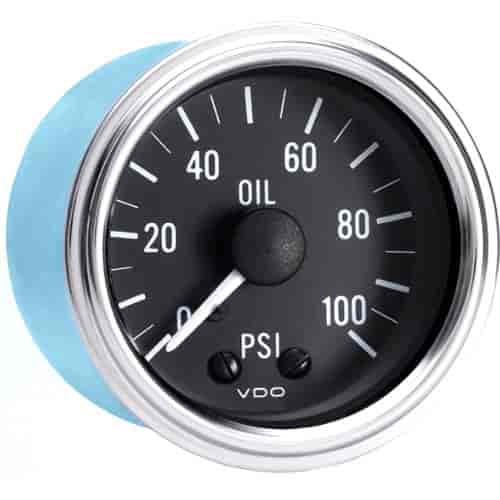 Series 1 100 PSI Mechanical Oil Pressure Gauge with Tubing Kit and Metric Thread Adapters