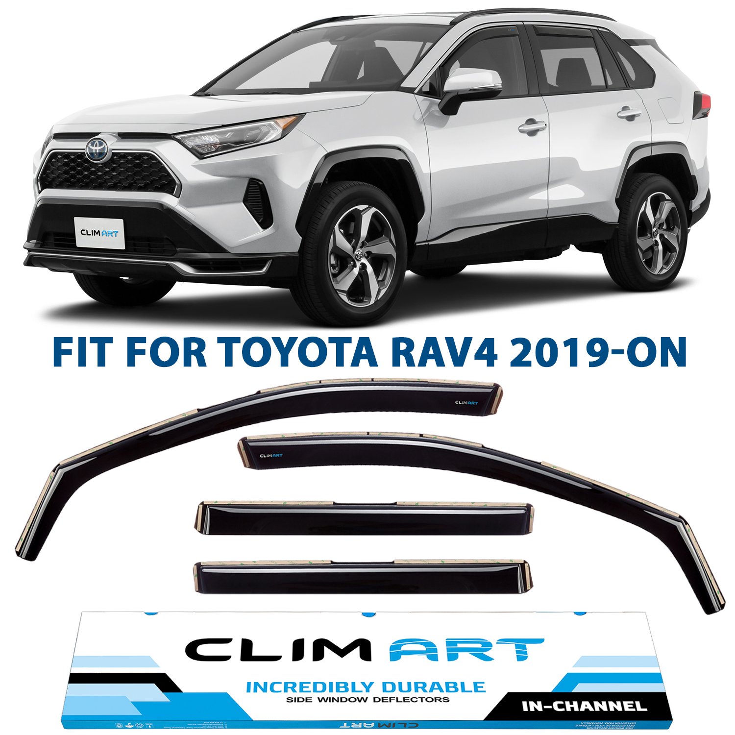 CLIM ART Side Window Deflectors Fits Select Toyota RAV4
