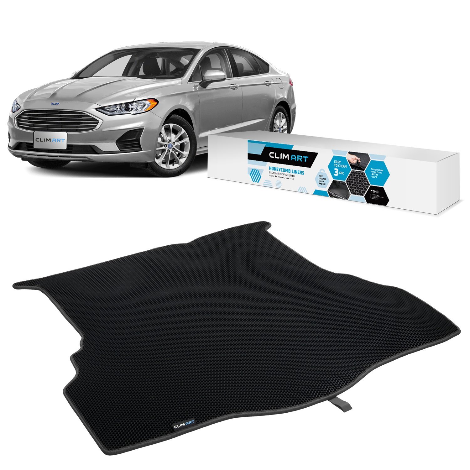 CLIM ART Honeycomb Custom Fit Cargo Liner for 2013-2022 Ford Fusion