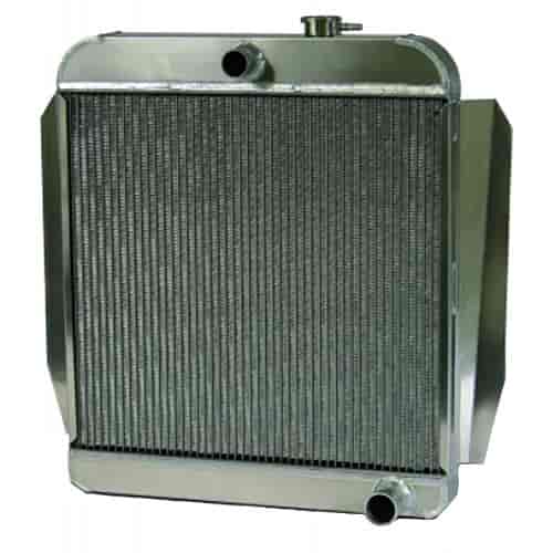 Direct-Fit Aluminum Satin Radiator With Single Fan 1955-59 Chevrolet Truck