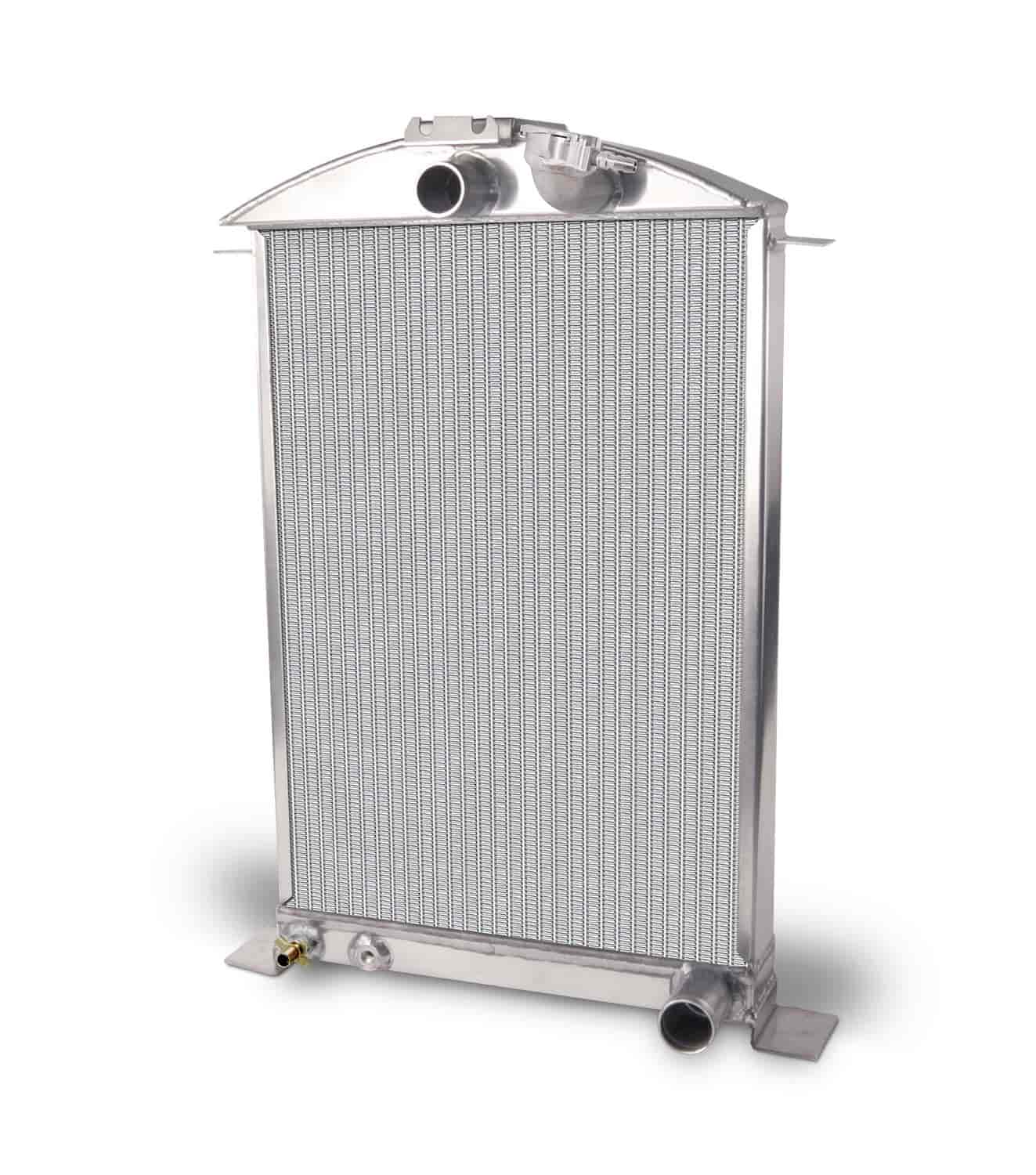 Aluminum Radiator for 1936 Ford with Chevy Engine [Polished]