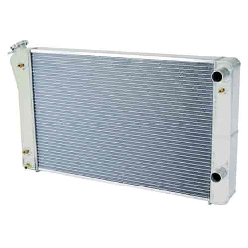 Direct-Fit Satin Aluminum Radiator with Dual Fans and Shroud [1967-1969 Chevy Camaro]