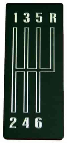 Shift Pattern Plate 1966-67 Chevelle