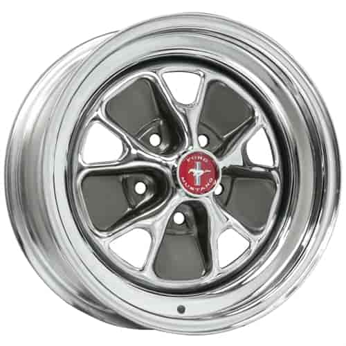 55-Series Chrome/Charcoal Steel Rallye Wheel Size: 14 in. x 6 in.