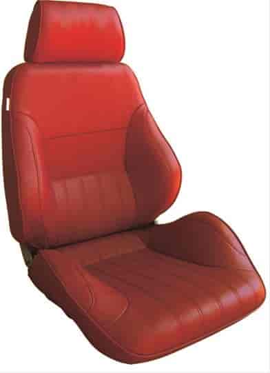Rally Smooth Back Recliner Right Red Vinyl