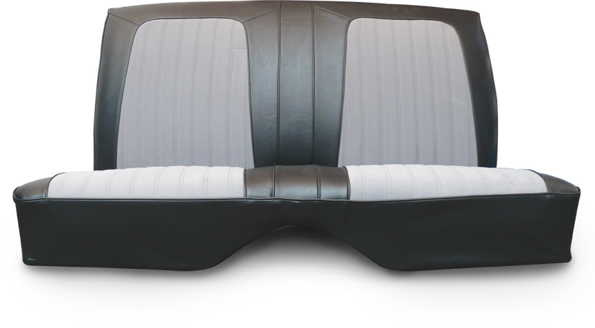 Rally Rear Seat Cover Camaro 67-69 Deluxe Coup and Convertible Grey Velour