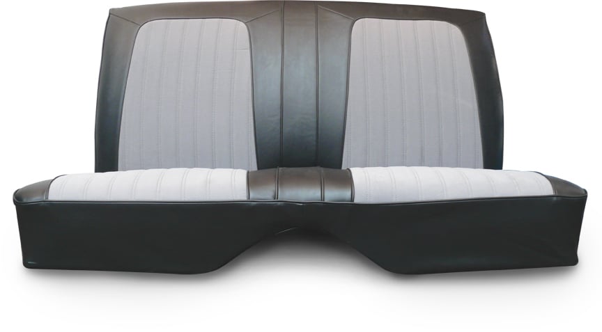 Pro90 Rear Seat Cover Camaro 67-69 Deluxe Coup and Convertible Grey Velour