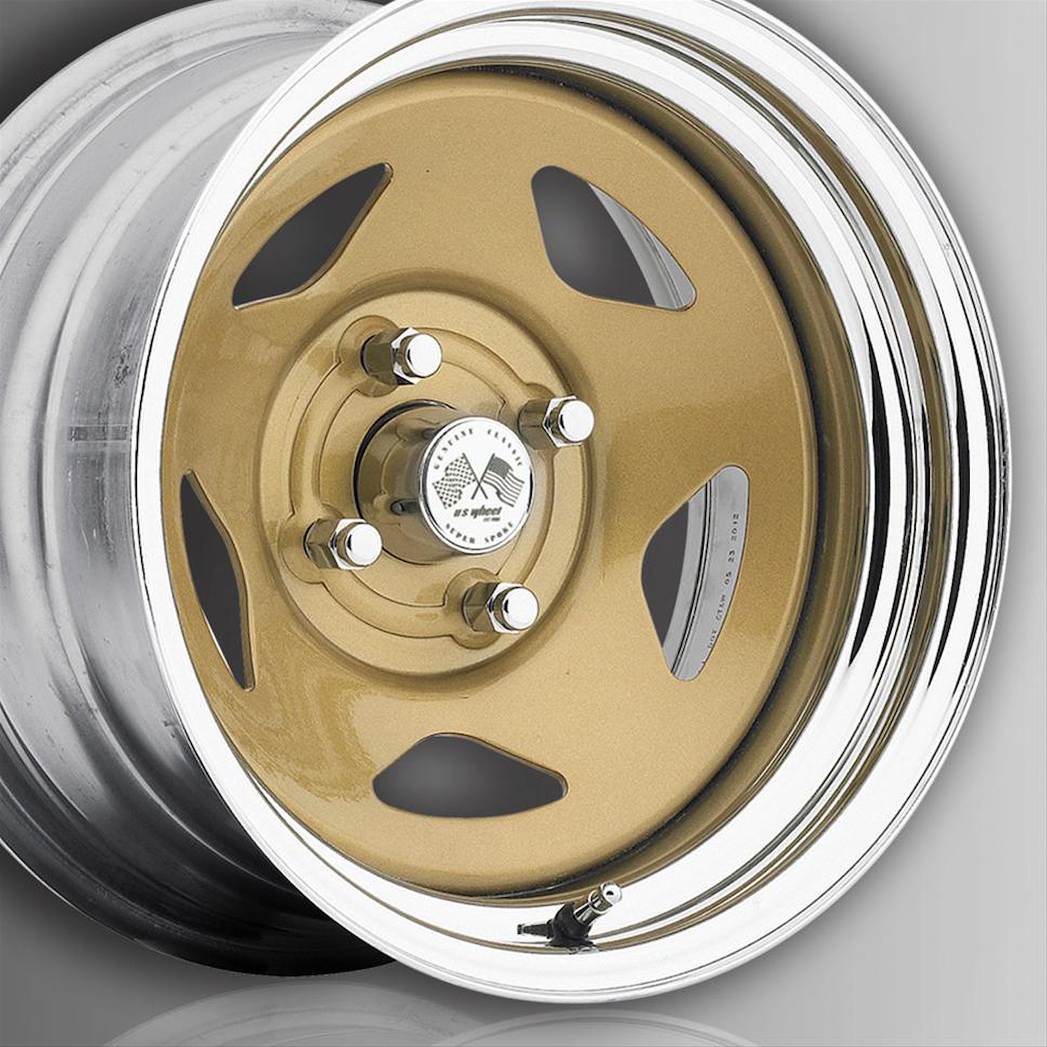 021 SERIES 16X8 4X4.5 Bolt Circle 5.125 Backspacing 16mm Offset 2.66 Centerbore GOLD/CHROME Finish