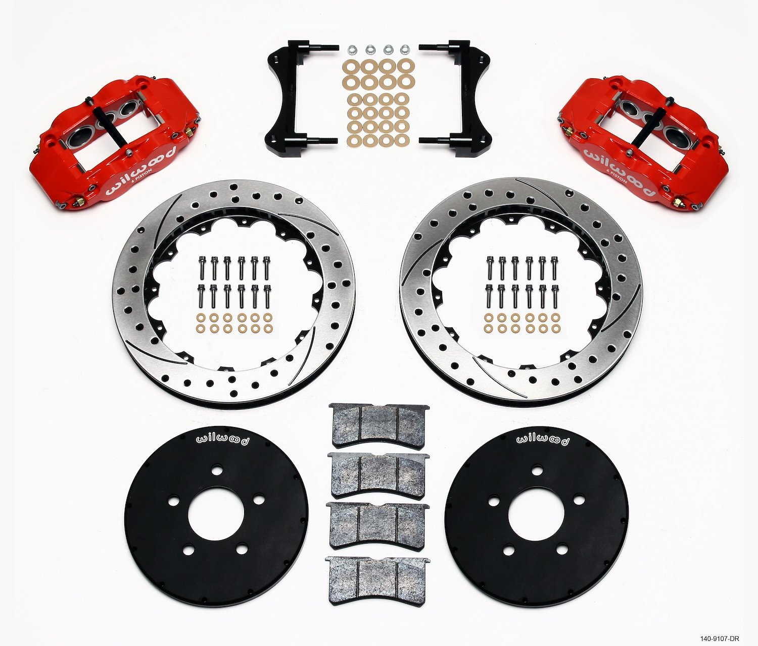 SL6R BB Front Kit-Drilled-Red 1994-2004 Mustang