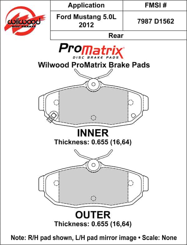 ProMatrix Front Brake Pads Calipers: 2012 Ford