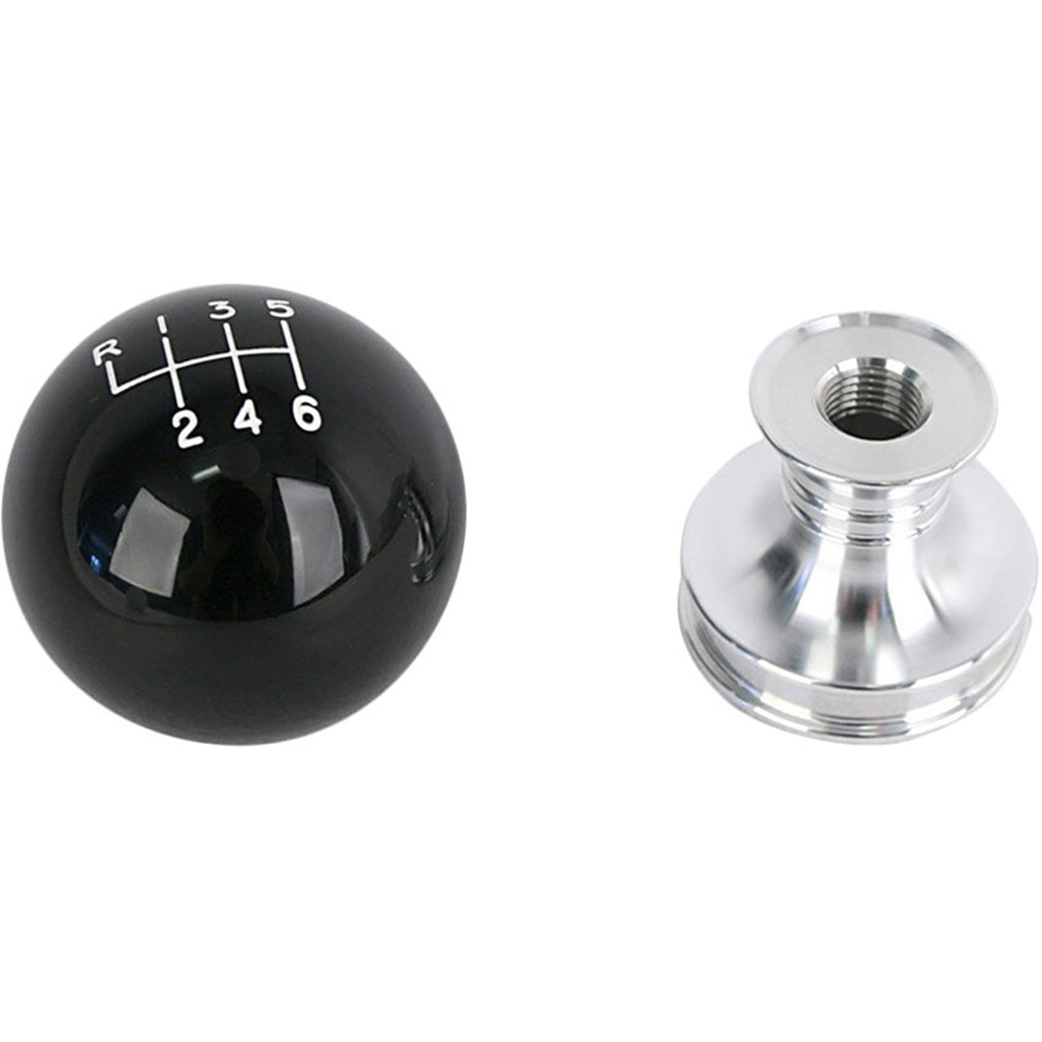 Black Engraved Shift knob and adapter for 2011+ Mustang