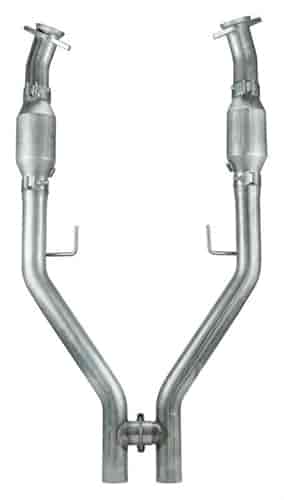 Long-Tube H-Pipe with Catalytic Converters 2005-2010 Ford Mustang - EPA Compliant