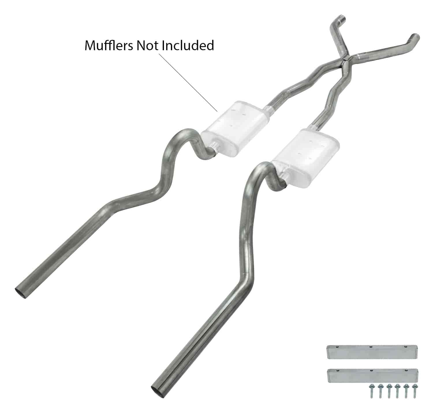 No-Muffler Crossmember-Back Exhaust System Ford Mustang Convertible
